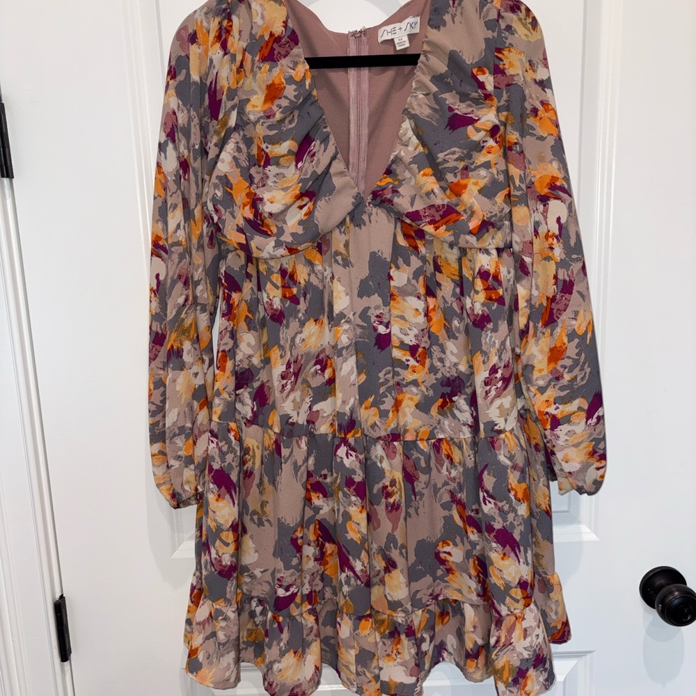 She + Sky Multicolor Floral Dress